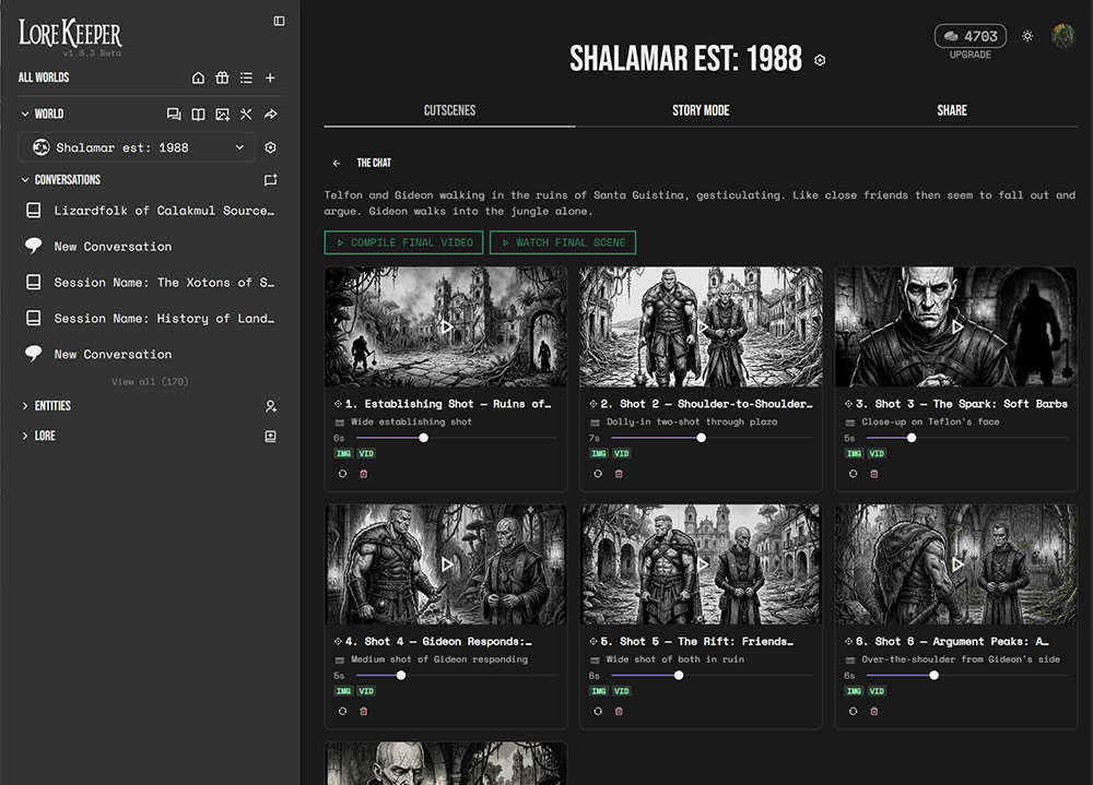 Cutscenes Storyboard